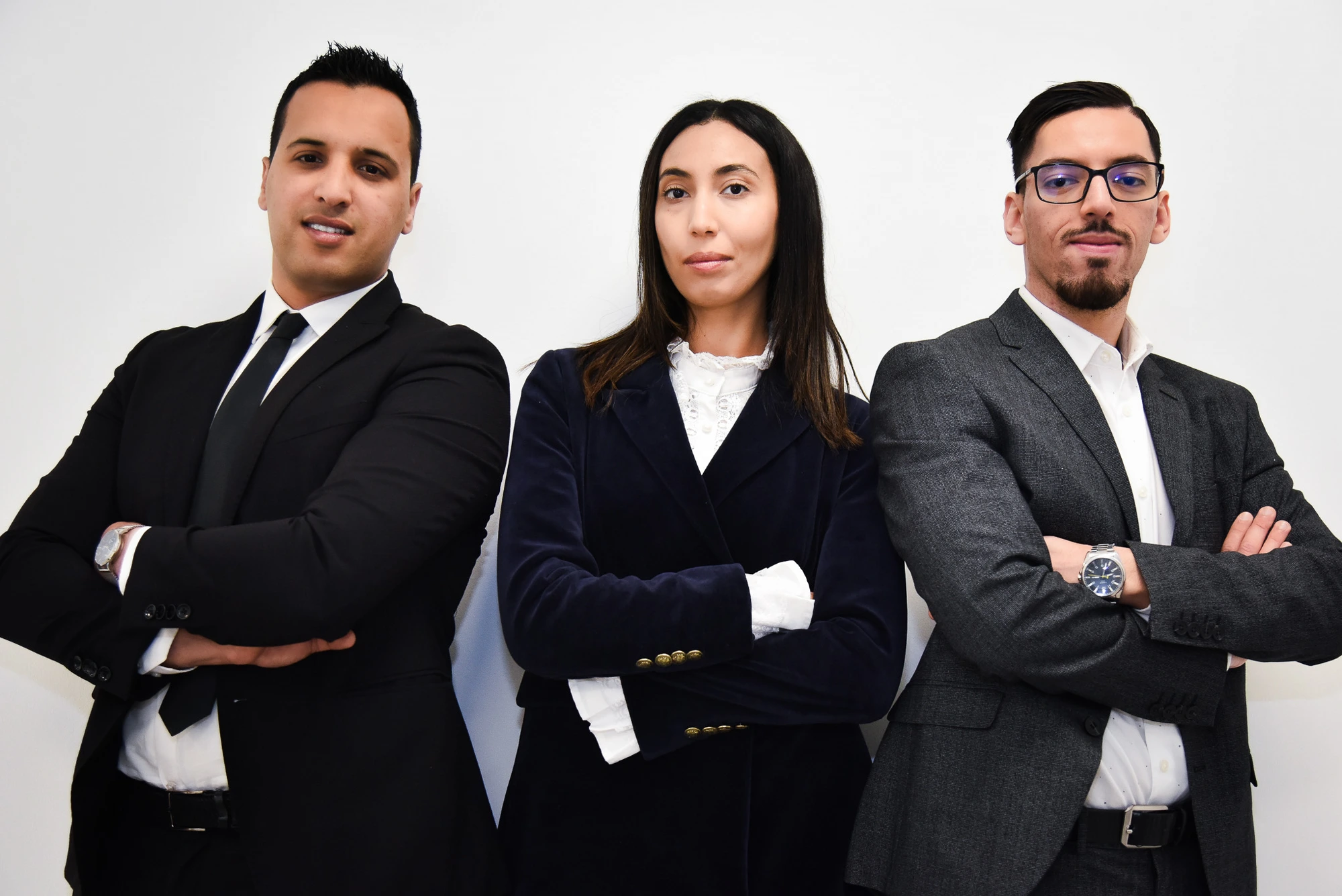 Mohammed Hammouch, Sana Ed Dami e Wissam El Aissaoui — i tre soci di SWM Consulting